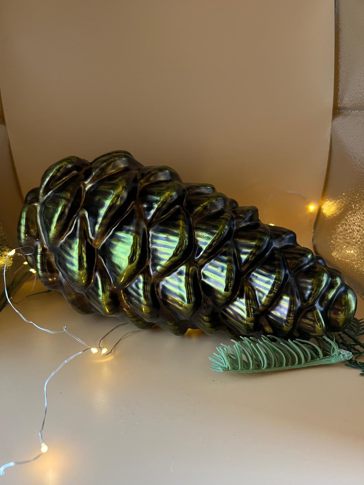 10" VP METALLIC PINE CONE ORNAMENT