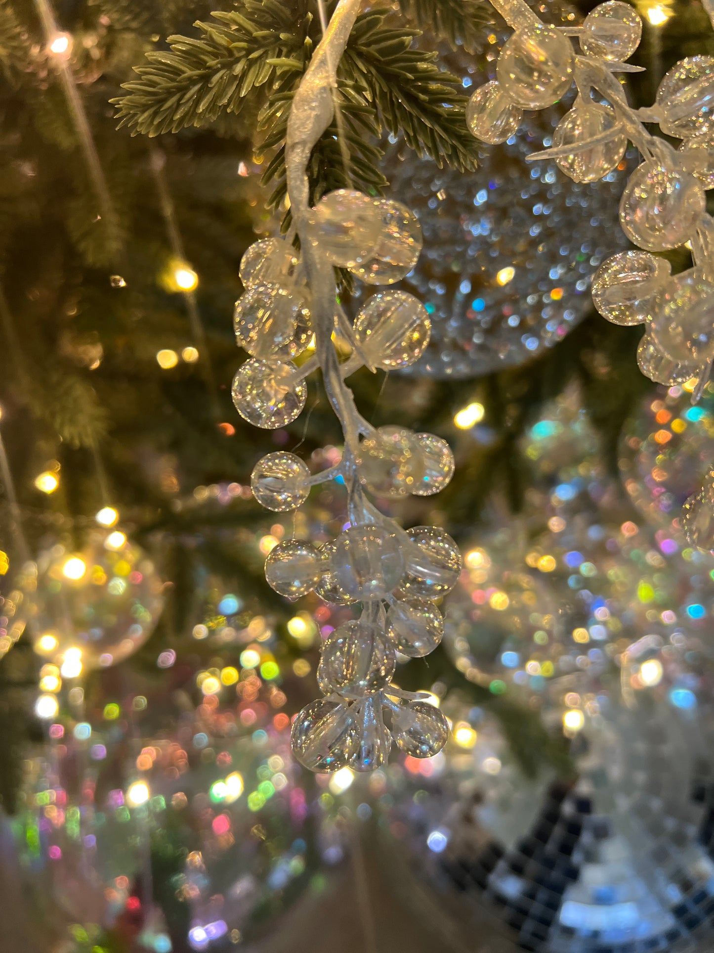 CRYSTAL JEWEL SPRAY 32" white