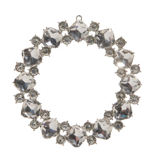 5" CRYSTAL WREATH ORNAMENT