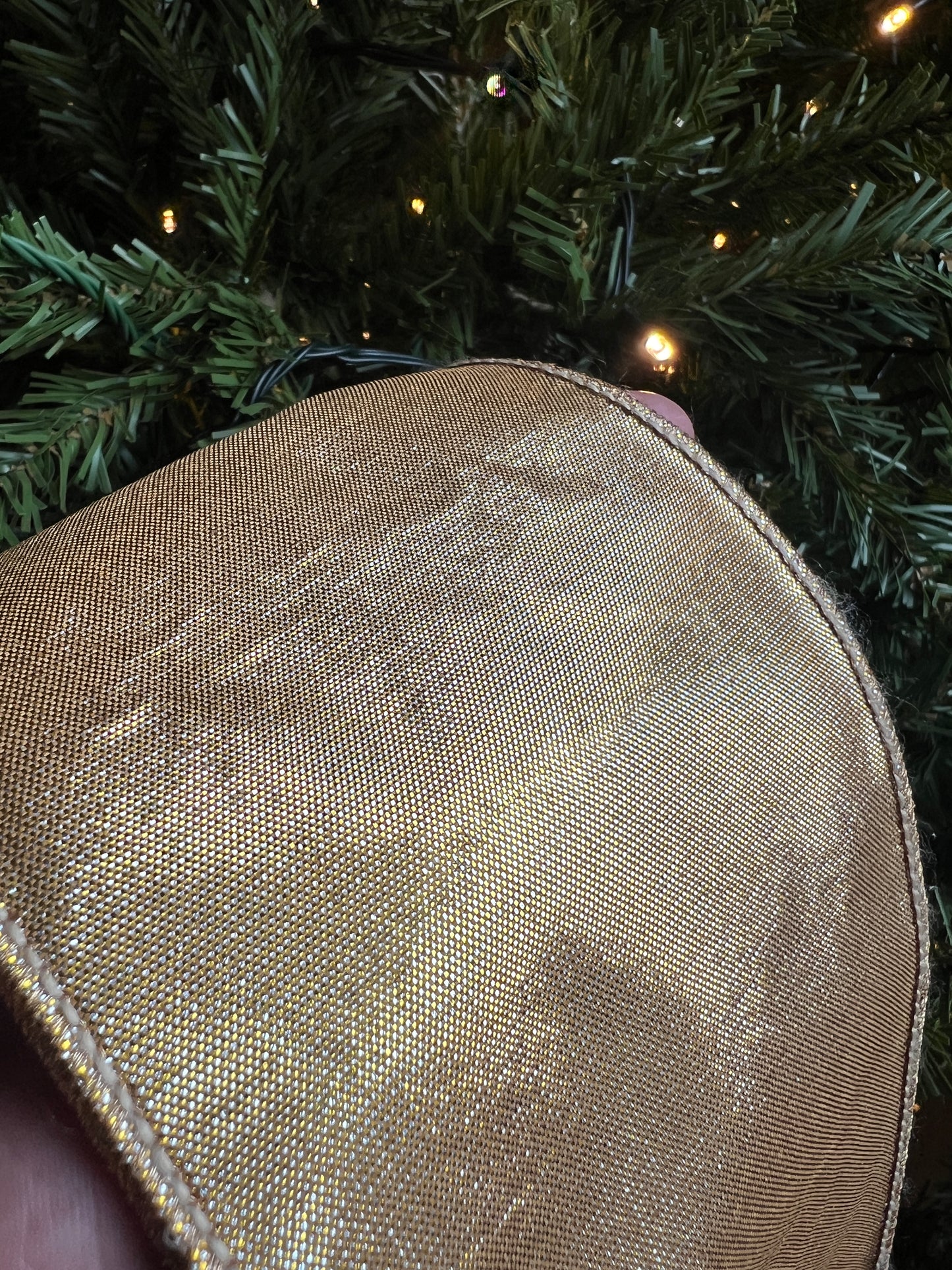 Copper and gold velvet ribbon 4 inches x 5 yard