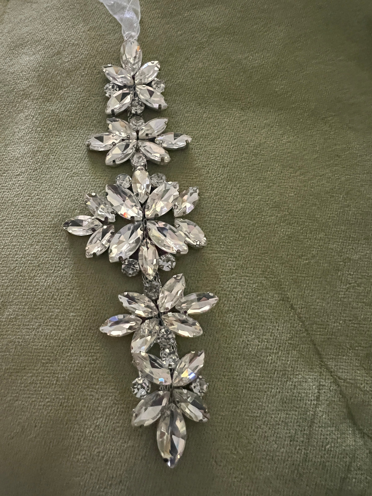 6.5" Clear Jewel Drop Ornament