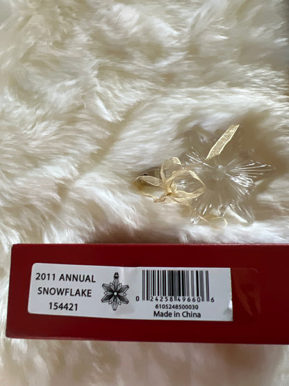 2011 annual snowflake crystal by marquis waterford (pre owned)