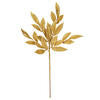 Vickerman 22" Gold Glitter BayLeaf Artificial Christmas Spray.