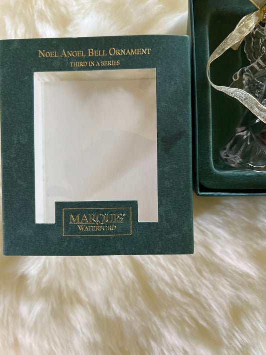 Marquis By Waterford Crystal Noel Angel Bell Christmas Ornament 3rd In Series