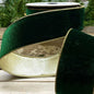 : 2.5" x 10yds Luxe velvet w/gold metallic back, pine ribbon