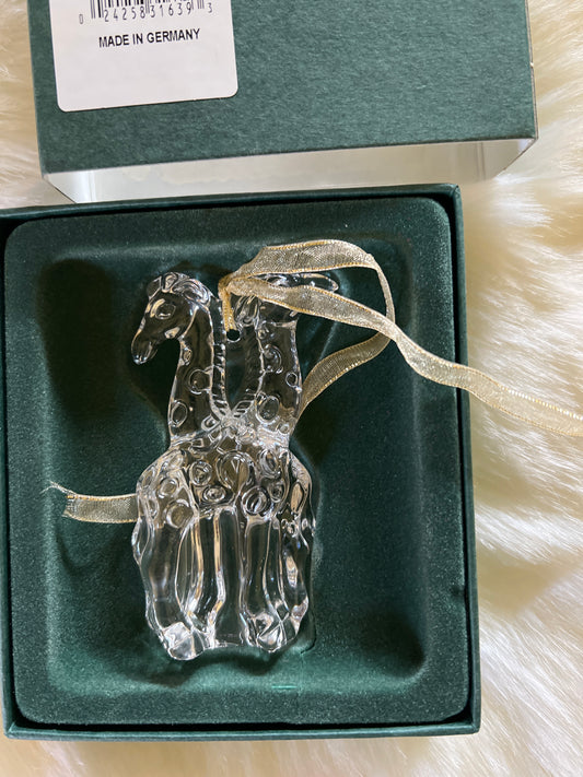 Marquis Waterford Crystal Noah's Ark Series Giraffes Hanging Christmas Ornament