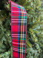 Vickerman 2.5x 10 yd red black green white plaid ribbon