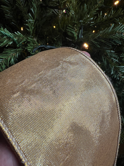 Copper and gold velvet ribbon 4 inches x 5 yard