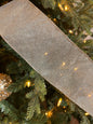 4" x 10yds textured metallic sparkles, platinum ribbon