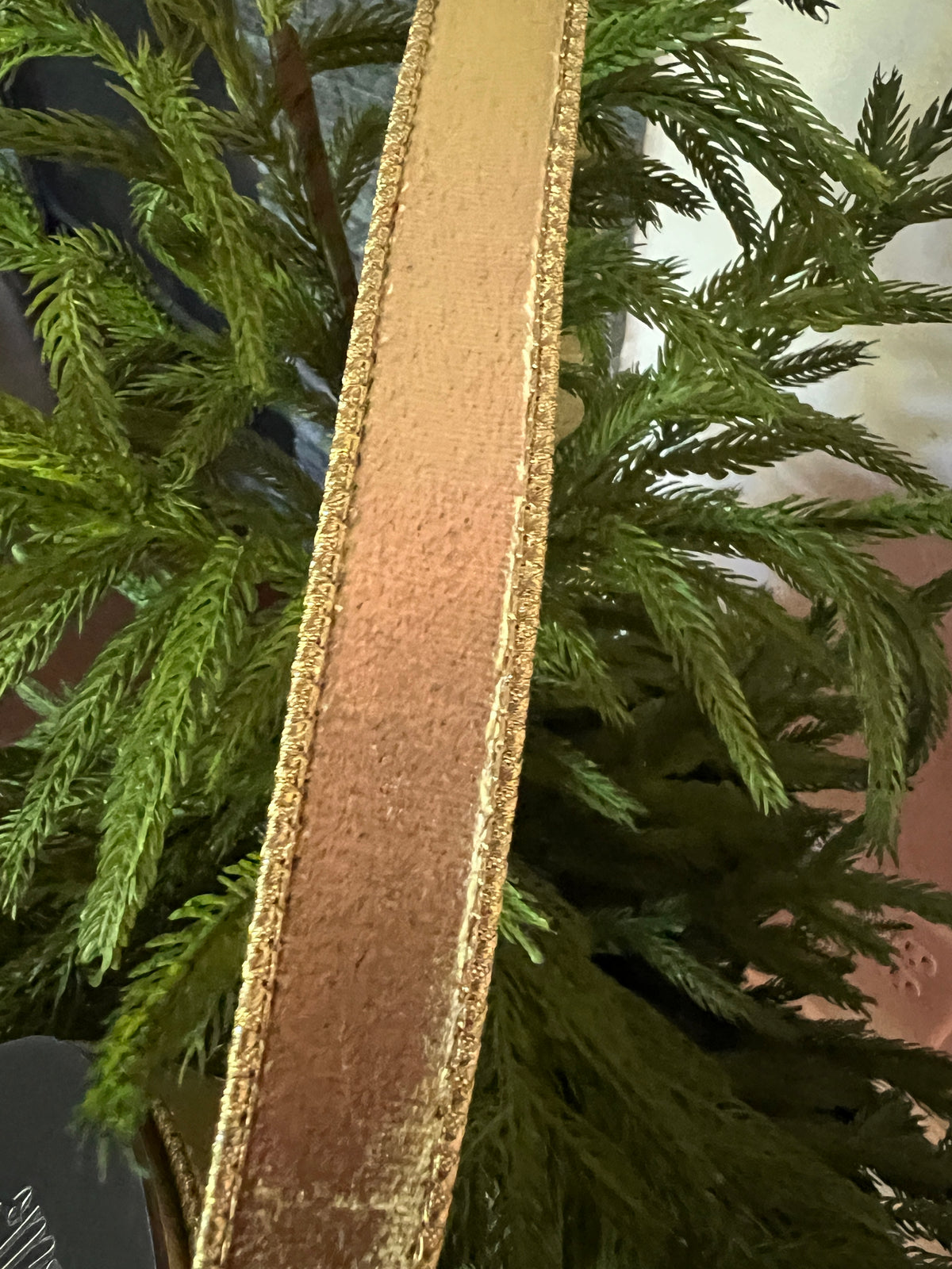 Flashy velvet gold ribbon 1”x 10 yrd
