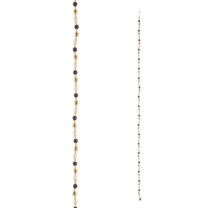 5' Black, White and Pearl Garland