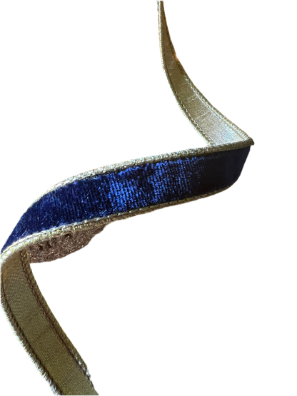 Farrisilk Flashy velvet Navy blue .75" x 10YD