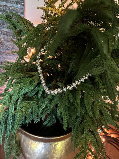 6' Silver Beaded Garland