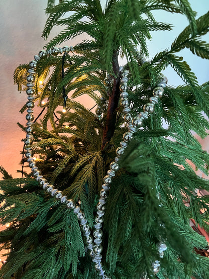6' Silver Beaded Garland