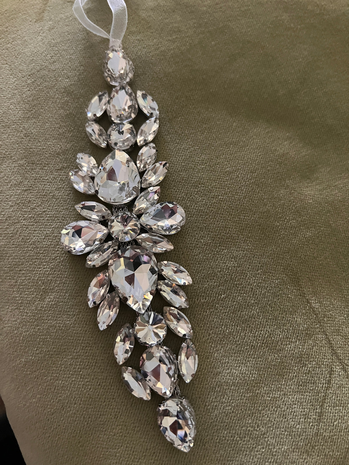 6.5" Clear Jewel Drop Ornament