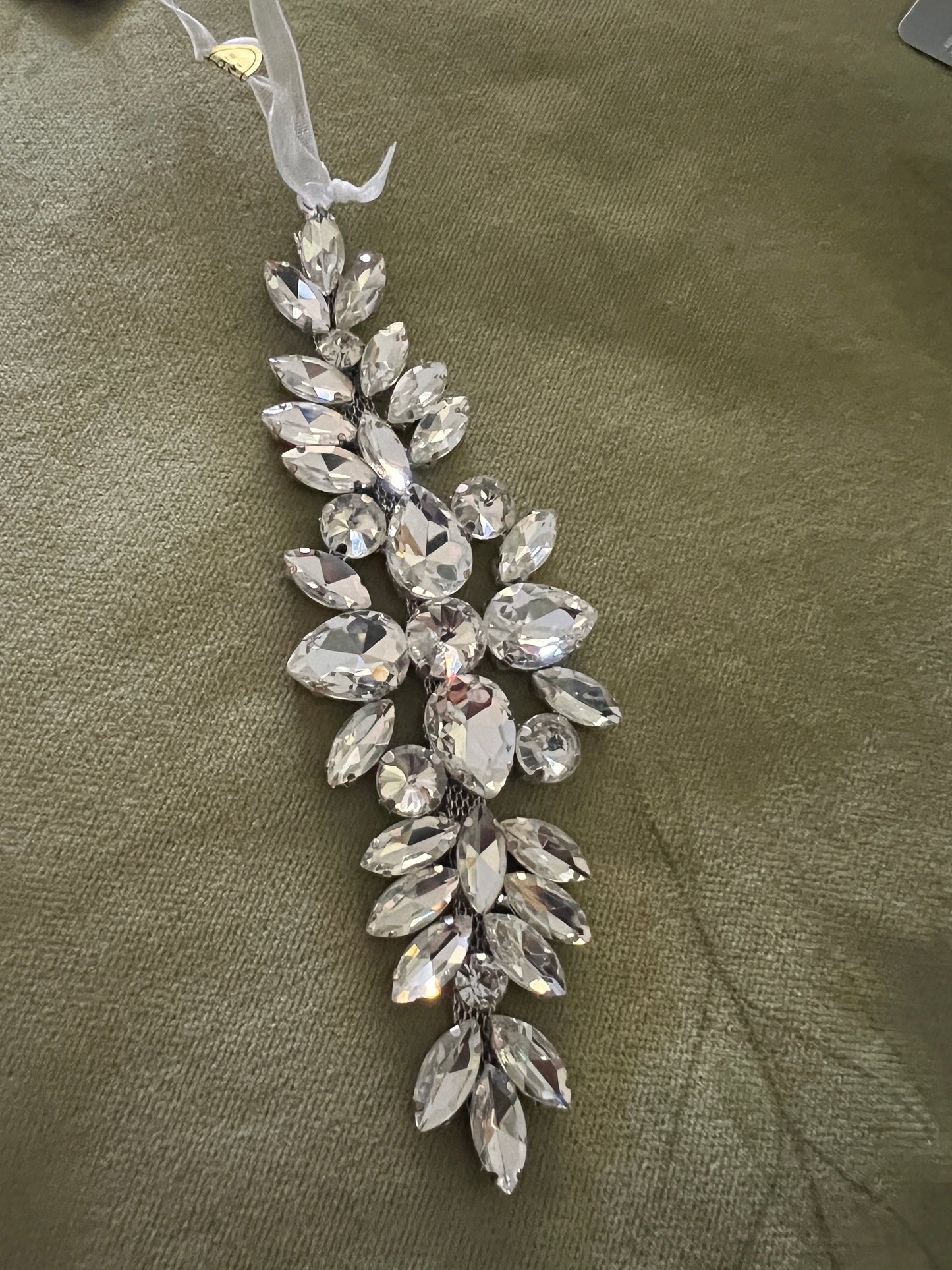 6.5" Clear Jewel Drop Ornament