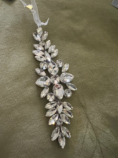 6.5" Clear Jewel Drop Ornament