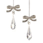 4.5" Jeweled Bow With Crystal Drop Ornament