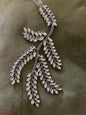 10" Clear Jewel Pine Branch Ornament