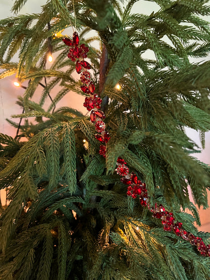 5' Red Jewel Garland