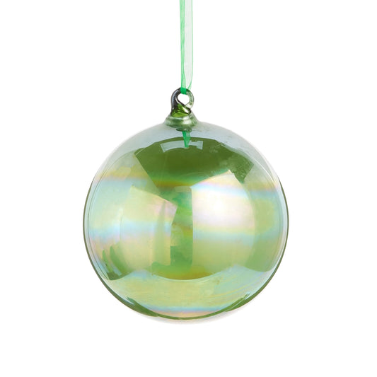 4" Green Iridescent Ball Ornament