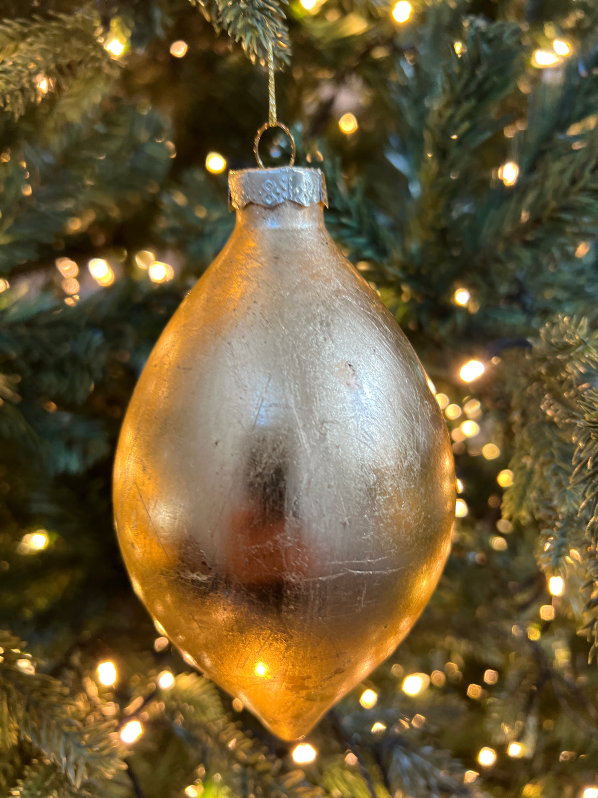 4" Gold Leaf Ornament(set of three)