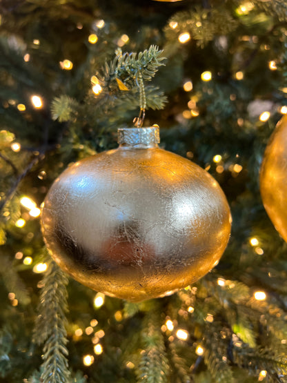 4" Gold Leaf Ornament(set of three)