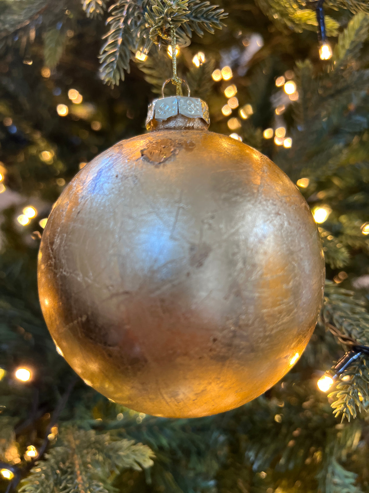 4" Gold Leaf Ornament(set of three)