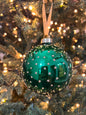 4" DIMPLED GLASS BALL ORNAMENT
