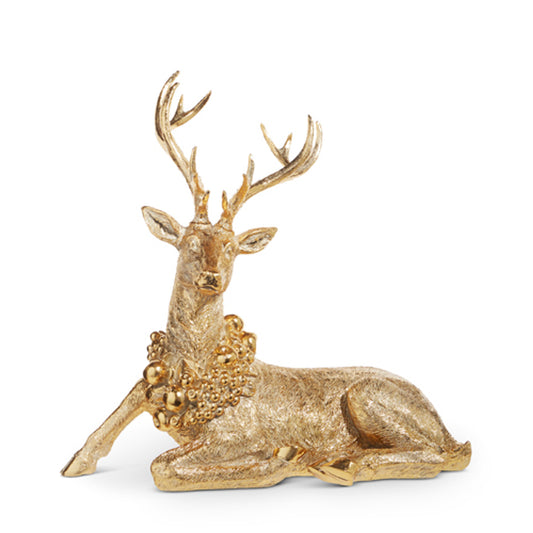 22.5" Laying Deer with Wreath!