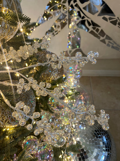 CRYSTAL JEWEL SPRAY 32" white
